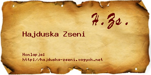 Hajduska Zseni névjegykártya